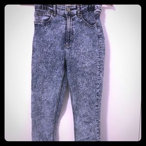 High waisted blue jeans high waist Zara dots